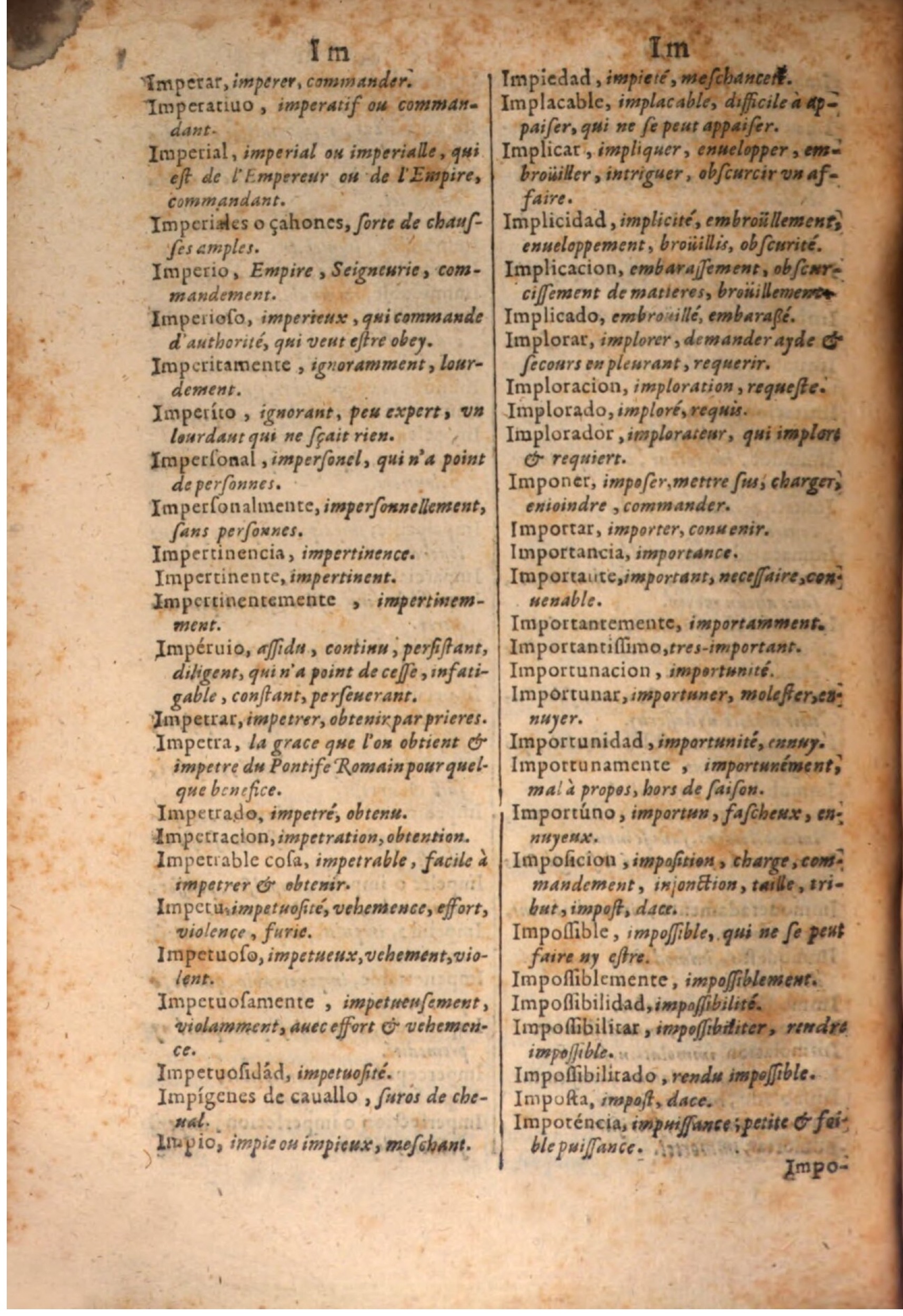 1645 - A. de Sommaville et A. Courbé - Trésor des deux langues espagnole et française - BSB Munich