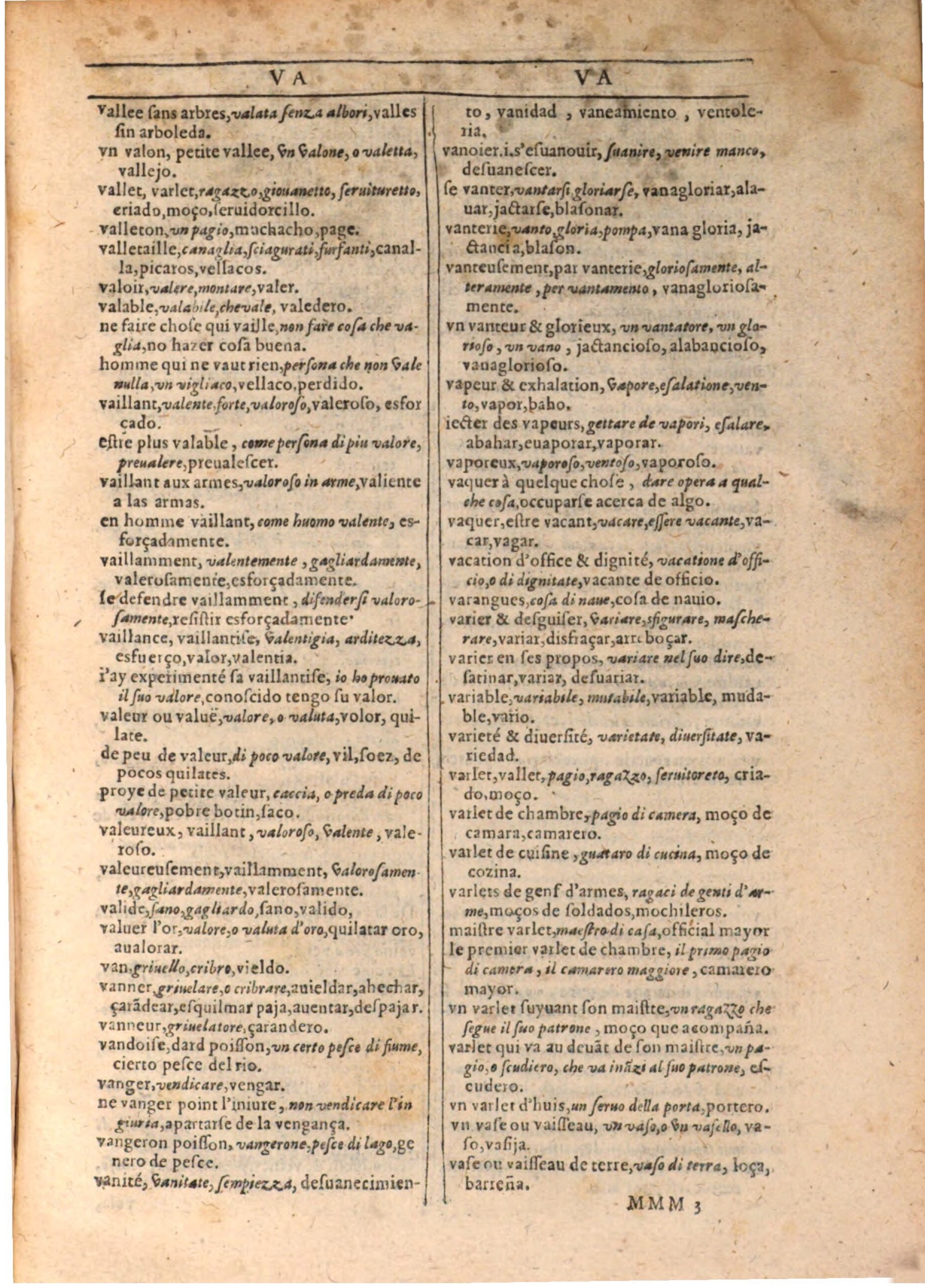 1609 - Philippe Albert et Alexandre Pernet - Trésor des trois langues française, italienne et espagnole (Seconde partie) - BSB Munich 1609 - Philippe Albert et Alexandre Pernet - Trésor des trois langues française, italienne et espagnole (Seconde partie) - BSB Munich