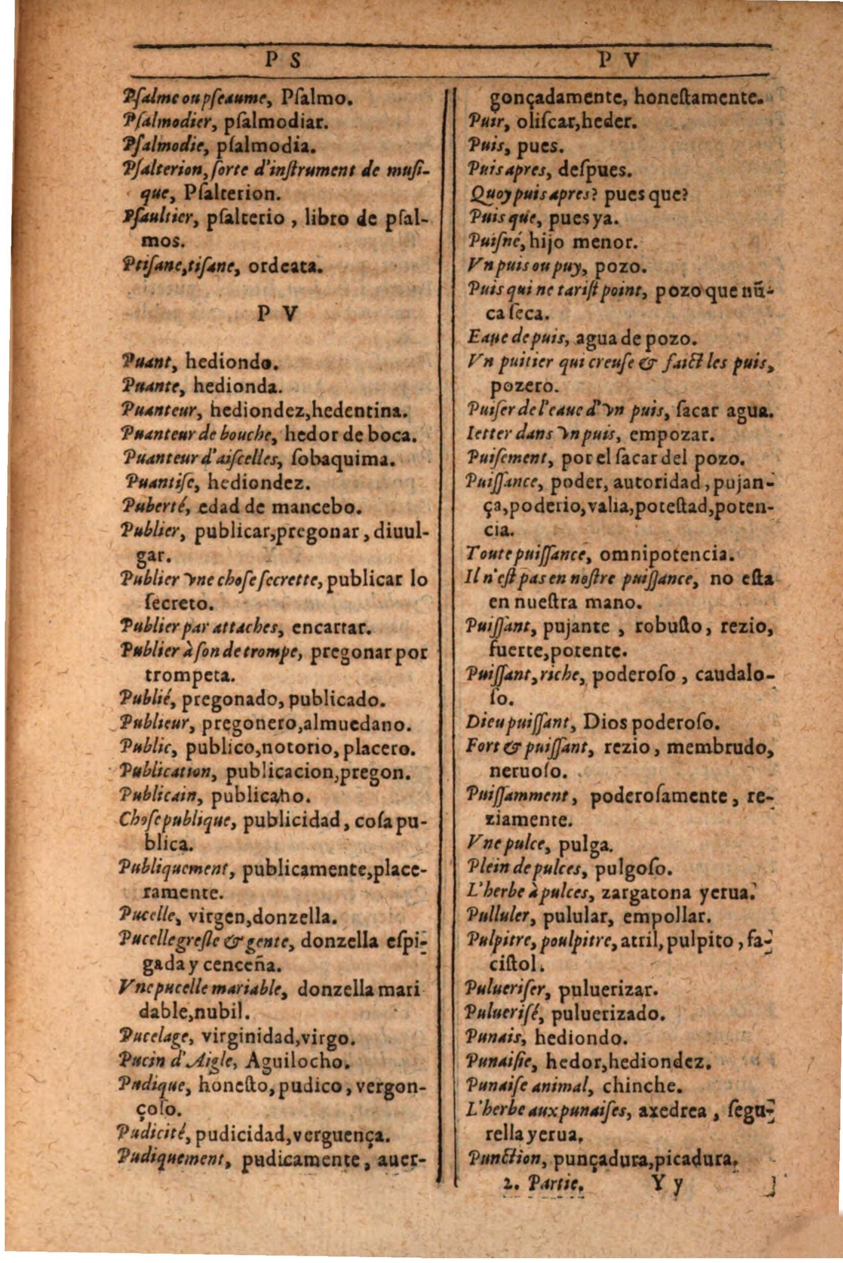 1607 - Marc Orry - Trésor des deux langues espagnole et française (Seconde partie) - BSB Munich