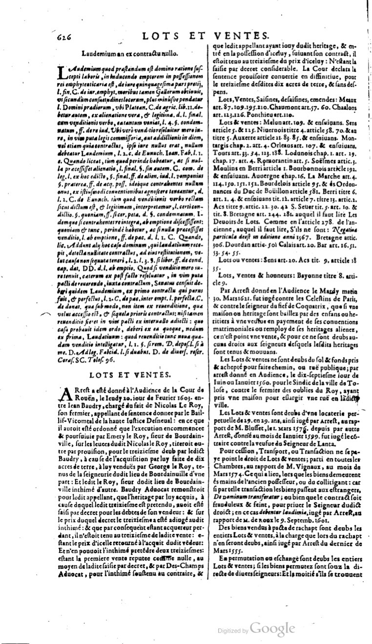 1629 - Veuve Nicolas Buon - Trésor du droit français (29620 T. 2) - BM Lyon