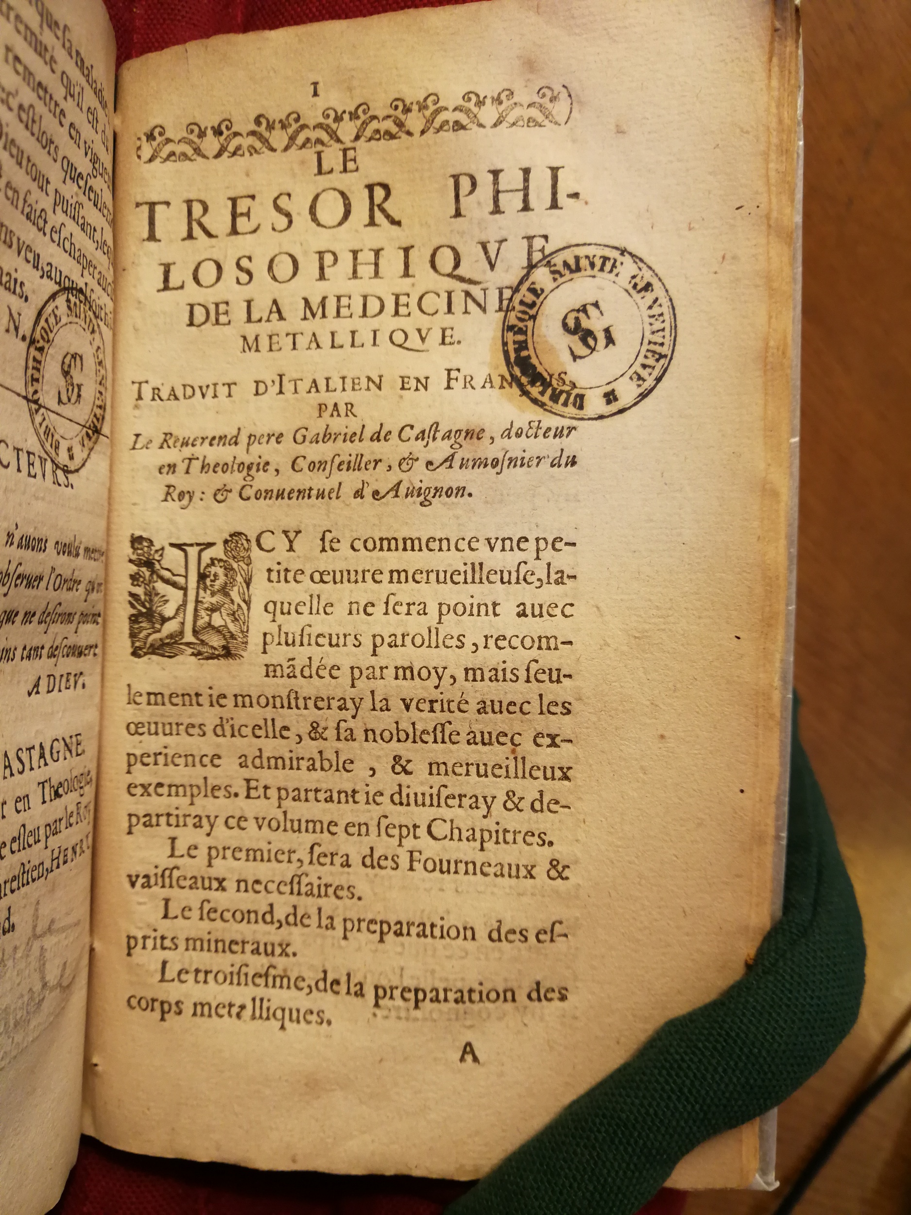 1611 - Charles Sevestre - Trésor philosophique de la médecine métallique - Bibliothèque Sainte-Geneviève
