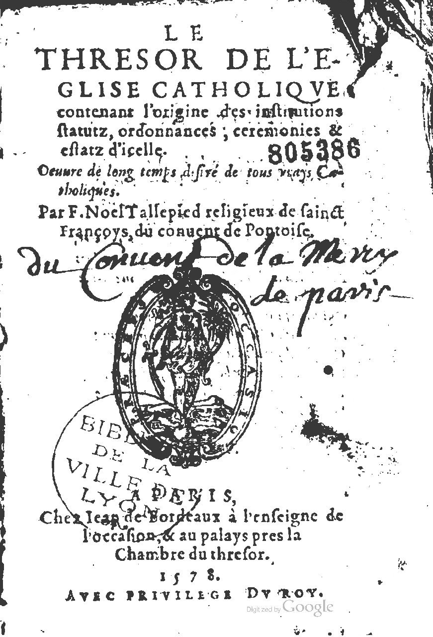 1578 - Jean de Bordeaux - Trésor de l’Église catholique - BM Lyon