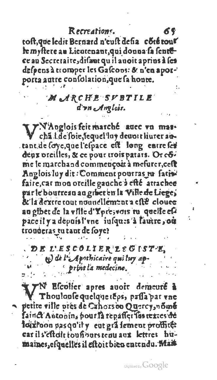 1611 - Jean Osmont - Trésor des récréations - BSB Munich