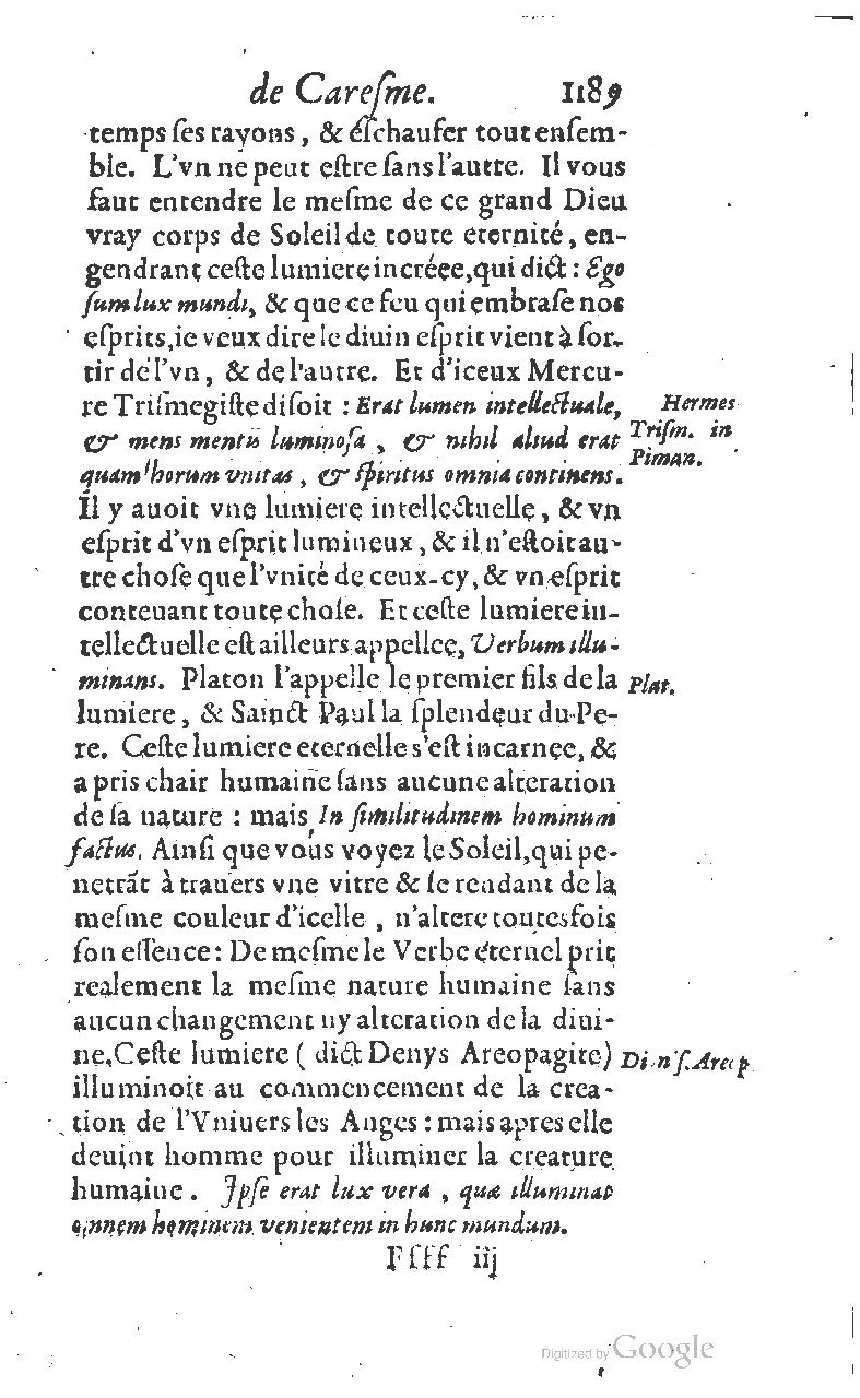 1607 - Nicolas Du Fossé - Trésor quadragésimal - T 01 - BM Lyon