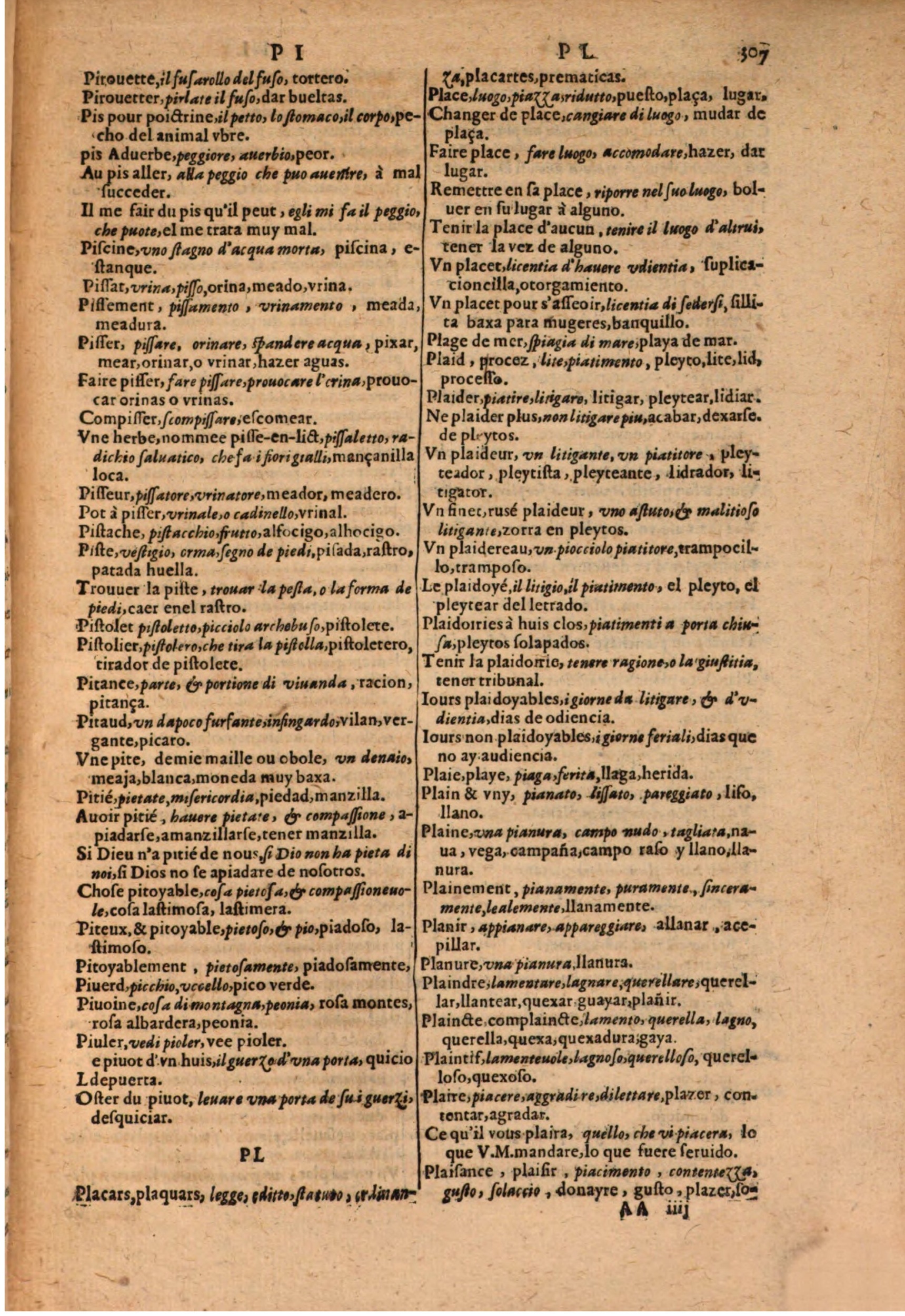 1616 - Pierre de la Rovière - Trésor des trois langues (Seconde partie) - BSB Munich