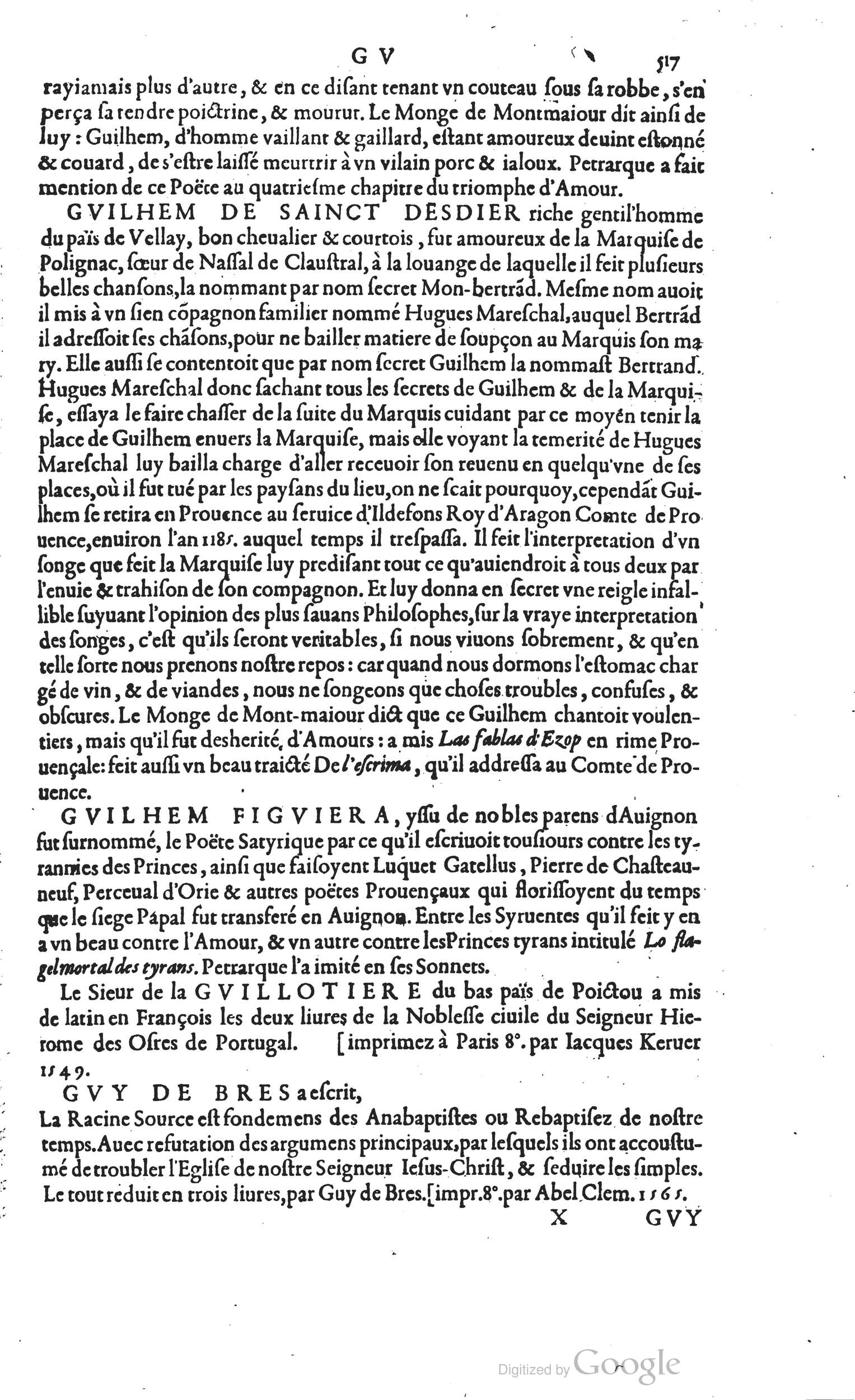 1585 - Barthélemy Honorat - Bibliothèques françaises - BSB Munich