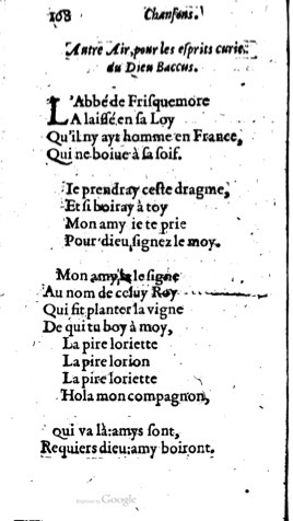 1623 - Jacques Cailloüé - Trésor ou recueil des chansons amoureuses - British Library