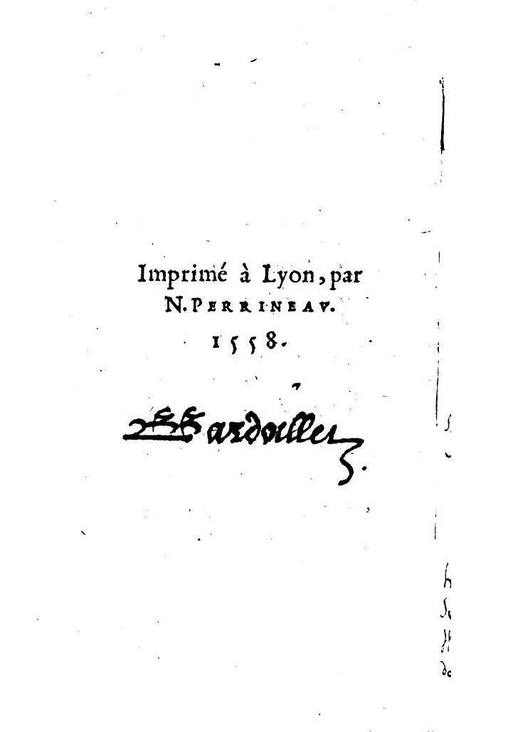 1558 - Nicolas Perrineau et Jean Temporal - Trésor de vertu - BM Lyon