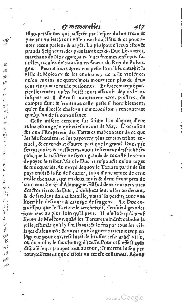 1610 - Paul Marceau - Trésor d’histoires admirables et mémorables - BSB Munich
