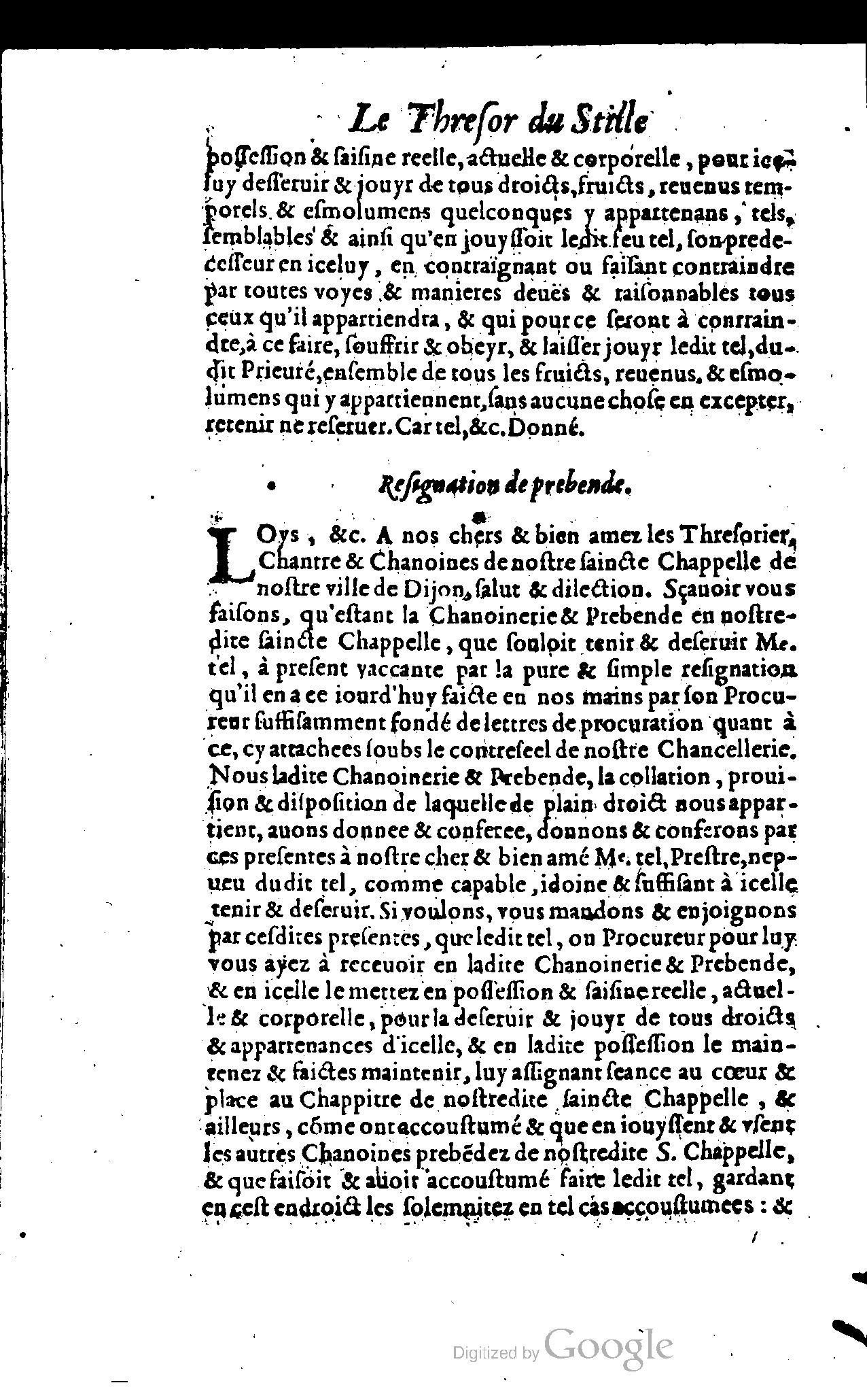 1614 - Jean Richer - Trésor du nouveau style et protocole de la chancellerie de France - BSB Munich