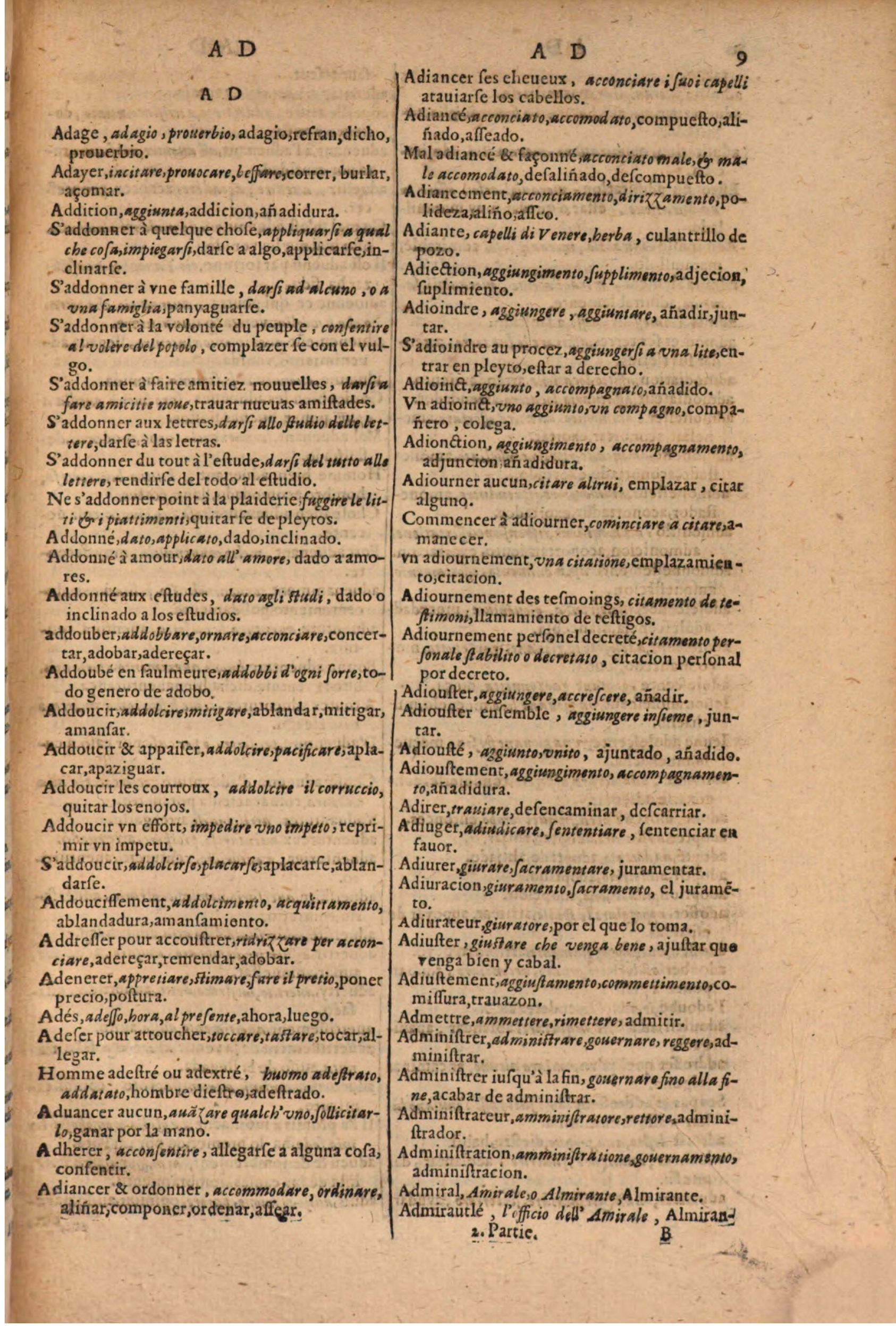 1616 - Pierre de la Rovière - Trésor des trois langues (Seconde partie) - BSB Munich