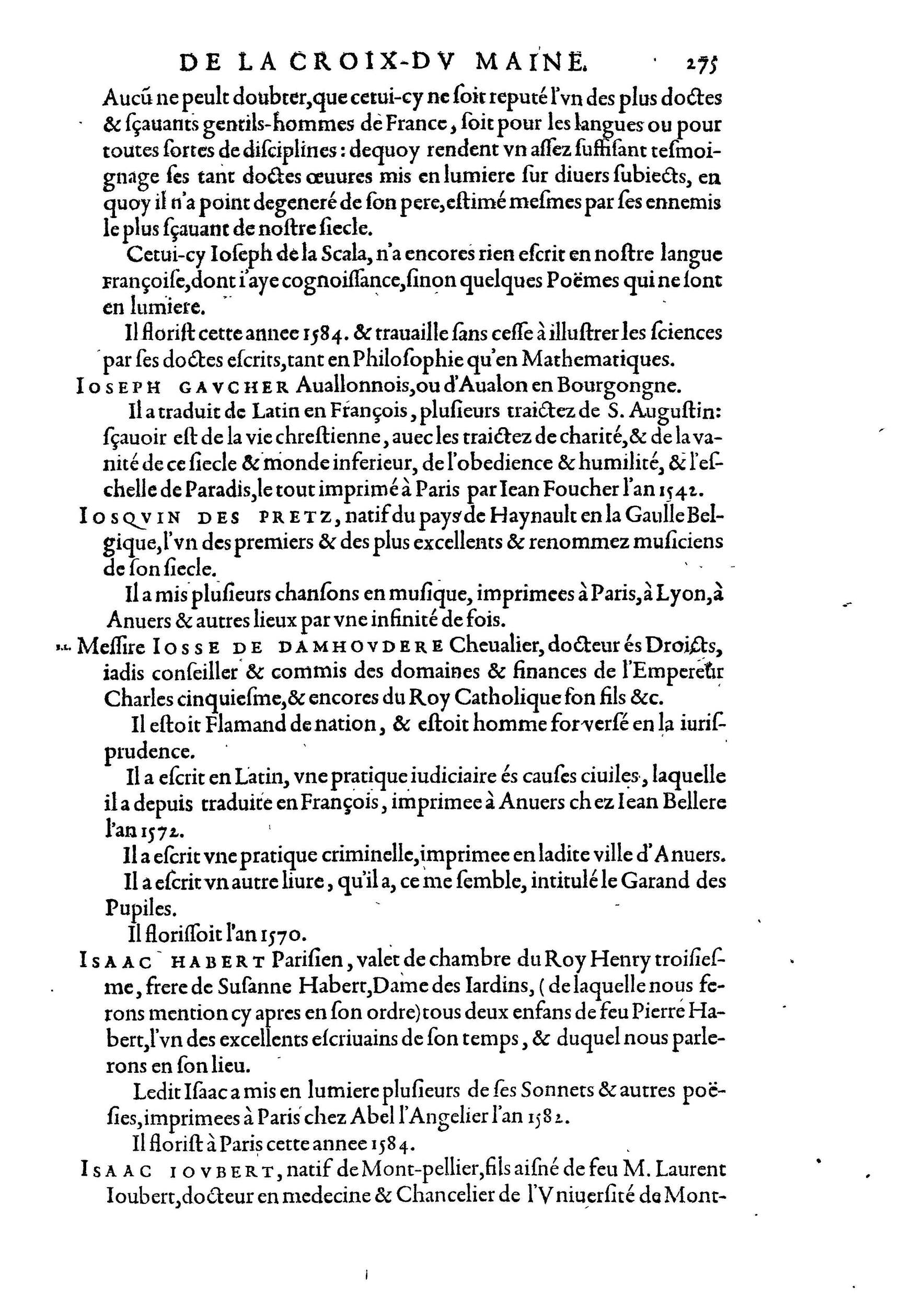 1584 - Abel L&#039;Angelier - Bibliothèques françaises - BnF