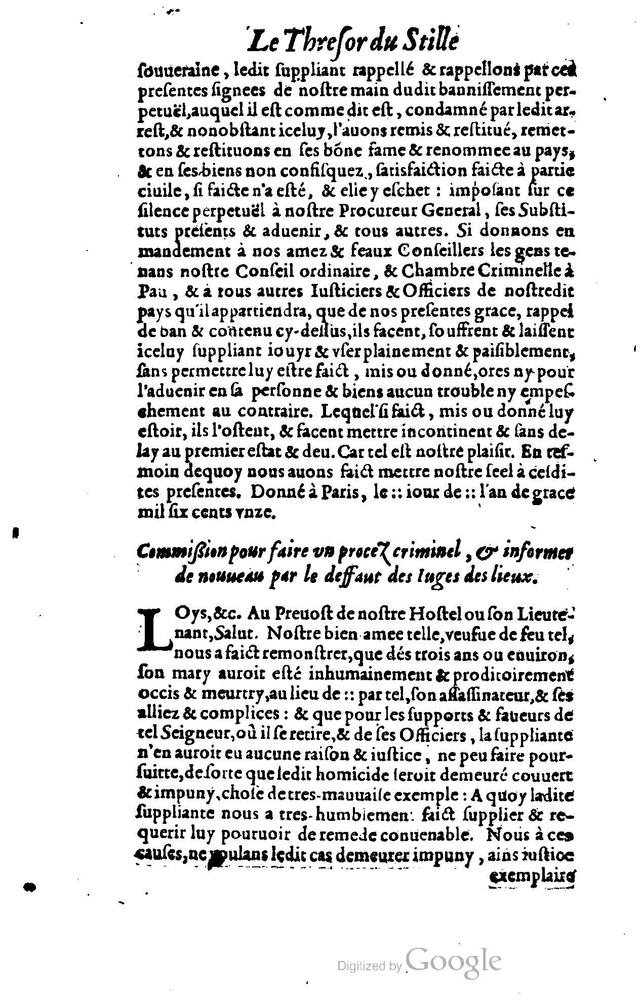 1614 - Jean Richer - Trésor du nouveau style et protocole de la chancellerie de France - BSB Munich