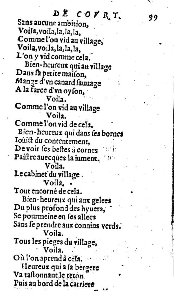 1606 - Théodore Reinsart - Trésor des chansons amoureuses recueillies des plus excellents airs de cour - Livre I - NK ČR Prague