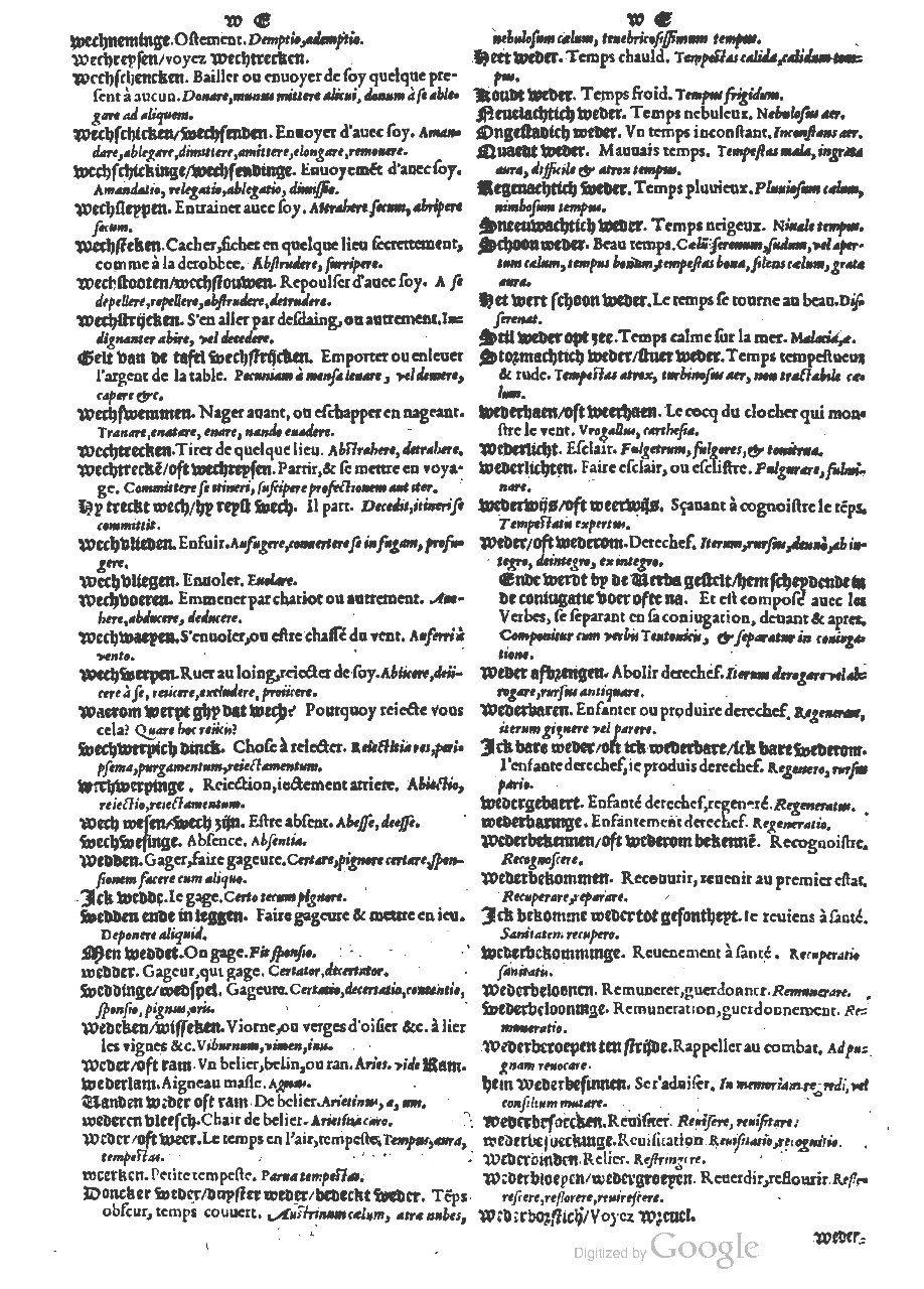 1573 - Christophe Plantin - Trésor du langage bas-allemand - BM Lyon 1573 - Christophe Plantin - Trésor du langage bas-allemand - BM Lyon