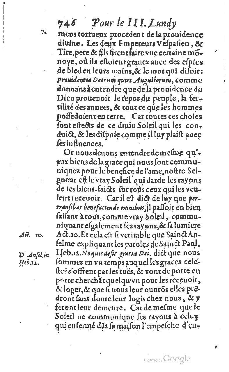 1607 - Nicolas Du Fossé - Trésor quadragésimal - T 01 - BM Lyon