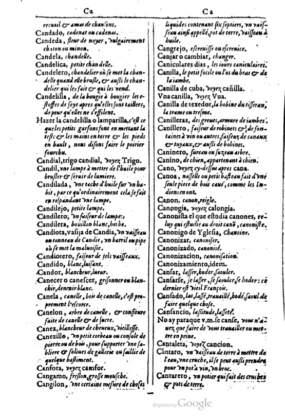 1616 - Veuve Marc Orry - Trésor des deux langues espagnole et française (Première et Seconde parties) - BM Lyon