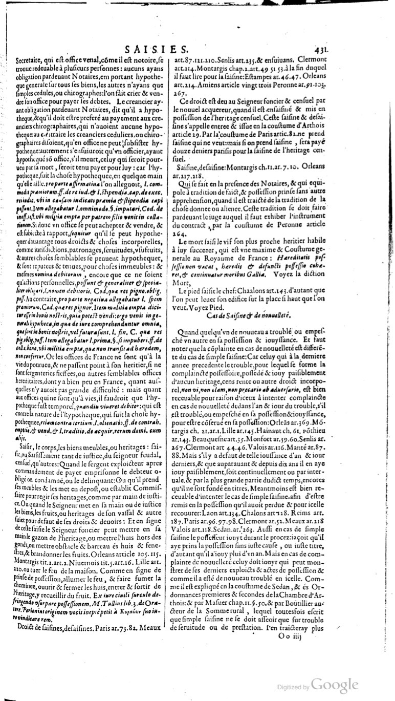 1629 - Veuve Nicolas Buon - Trésor du droit français (21754 T. 3) - BM Lyon