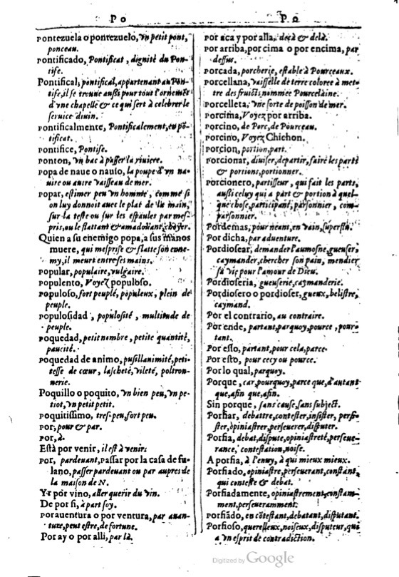 1616 - Veuve Marc Orry - Trésor des deux langues espagnole et française (Première et Seconde parties) - BM Lyon