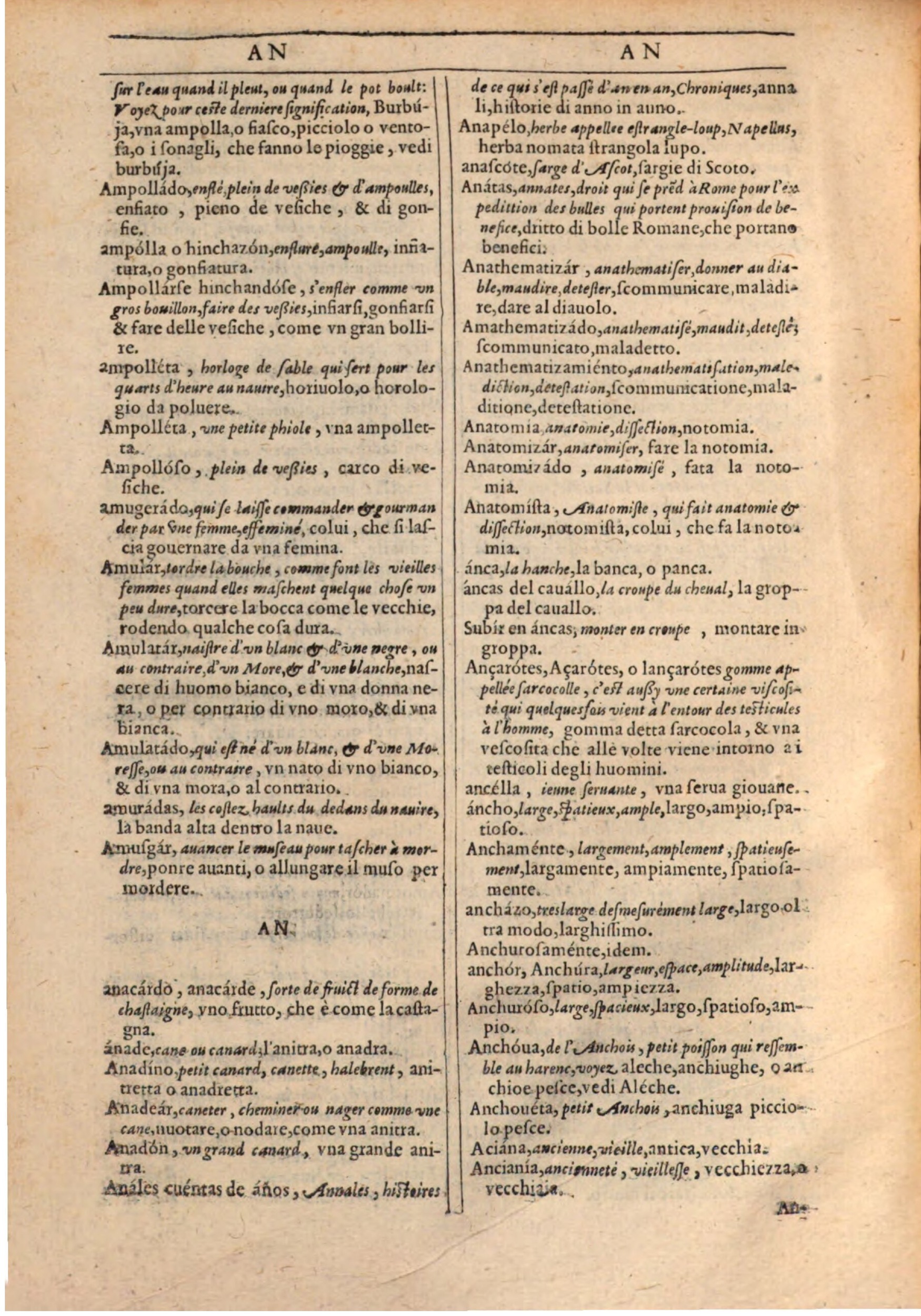 1609 - Philippe Albert et Alexandre Pernet - Trésor des trois langues française, italienne et espagnole (Première partie) - BSB Munich 1609 - Philippe Albert et Alexandre Pernet - Trésor des trois langues française, italienne et espagnole (Première partie) - BSB Munich