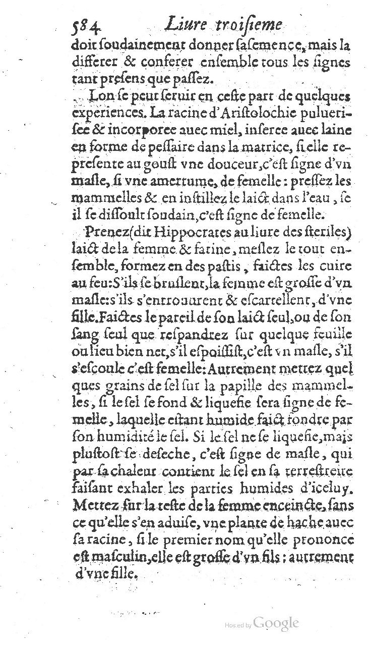 1585 - Jacques du Puis - Trésor des remèdes secrets pour les maladies des femmes - BnF