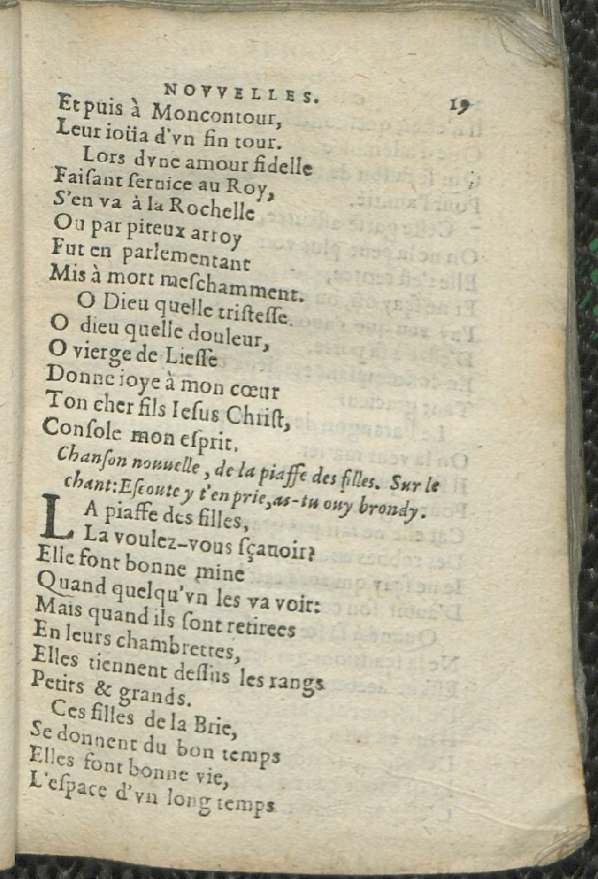 1575 - Pierre Brenouzet - Trésor de tous les recueils de chansons, tant amoureuses, rustiques, que musicales - Det KLG Copenhague