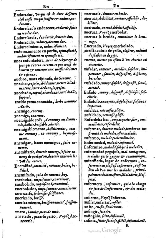 1616 - Veuve Marc Orry - Trésor des deux langues espagnole et française (Première et Seconde parties) - BM Lyon