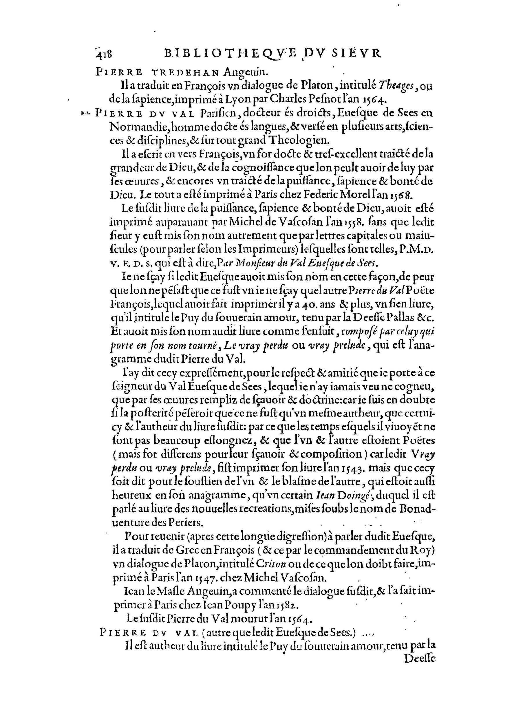 1584 - Abel L&#039;Angelier - Bibliothèques françaises - BnF