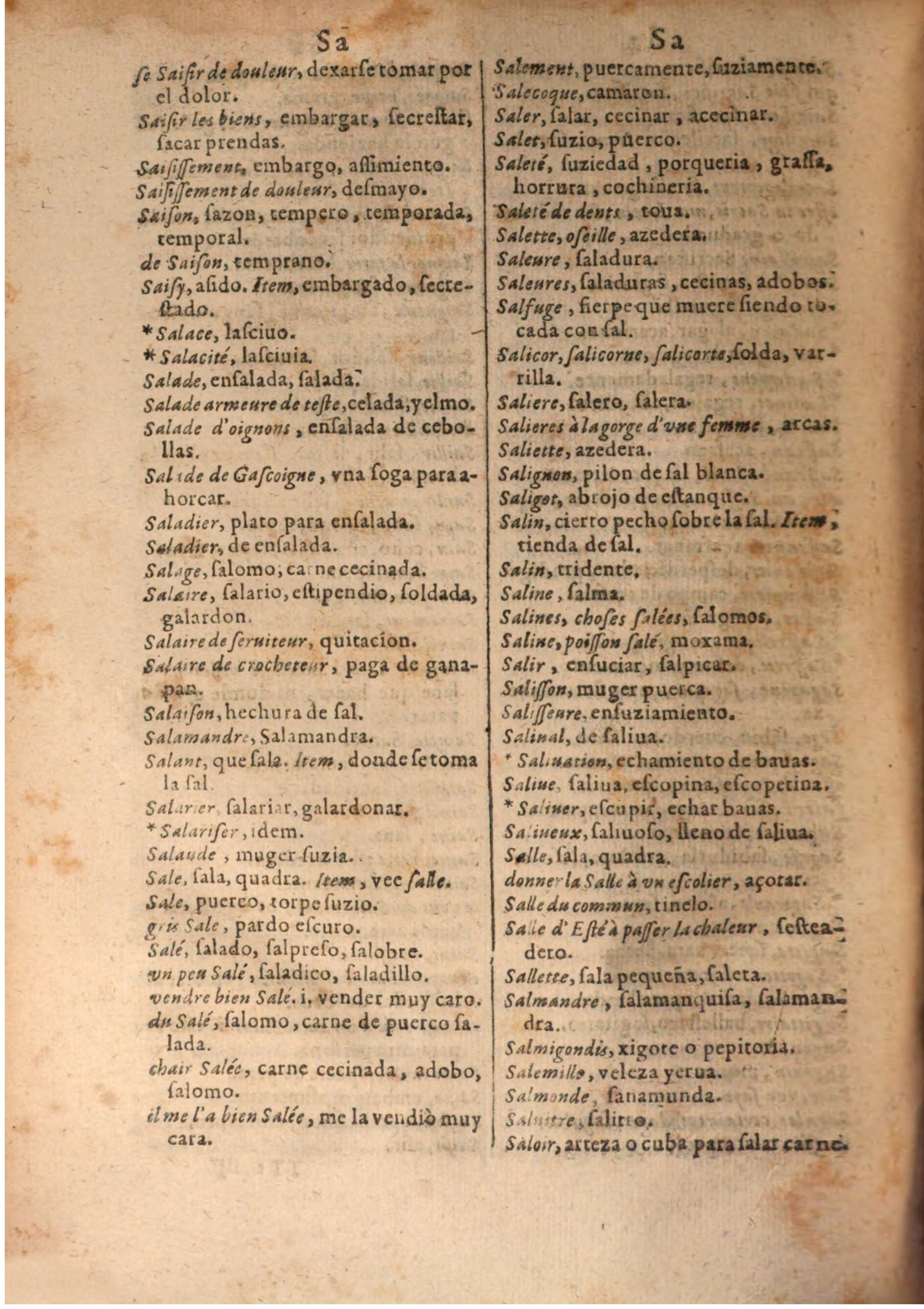 1645 - A. de Sommaville et A. Courbé - Trésor des deux langues espagnole et française (Seconde partie) - BSB Munich