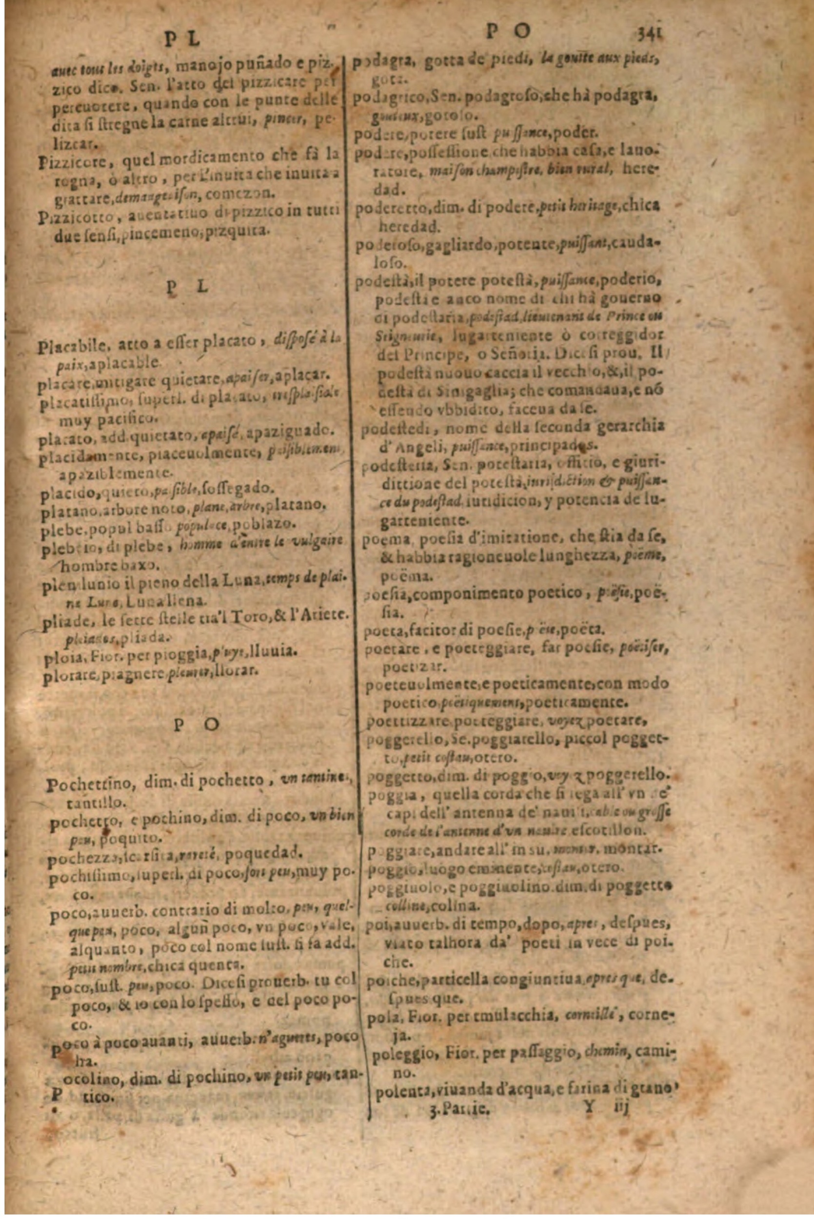 1609 - Philippe Albert et Alexandre Pernet - Trésor des trois langues, francoise, italienne et espagnole (Troisième partie) - BSB Munich 1609 - Philippe Albert et Alexandre Pernet - Trésor des trois langues, francoise, italienne et espagnole (Troisième partie) - BSB Munich