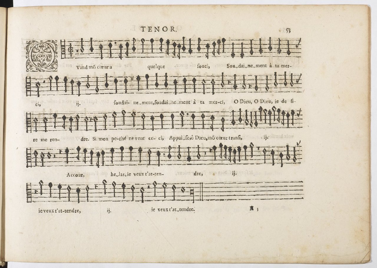 1594 - Paul Marceau - Trésor de musique d&#039;Orlande de Lassus, Superius, Bassus, Tenor, Quinta pars - BnF