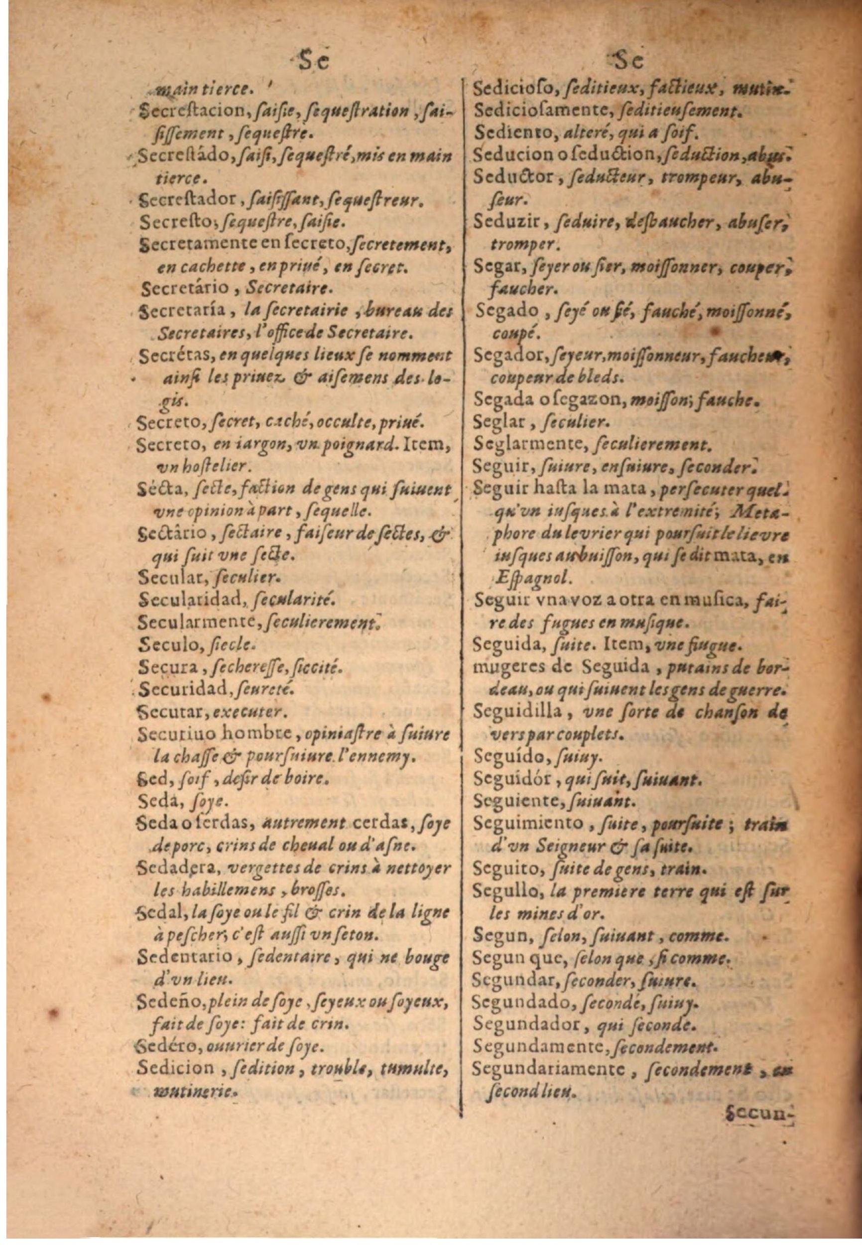 1645 - A. de Sommaville et A. Courbé - Trésor des deux langues espagnole et française - BSB Munich 1645 - A. de Sommaville et A. Courbé - Trésor des deux langues espagnole et française - BSB Munich