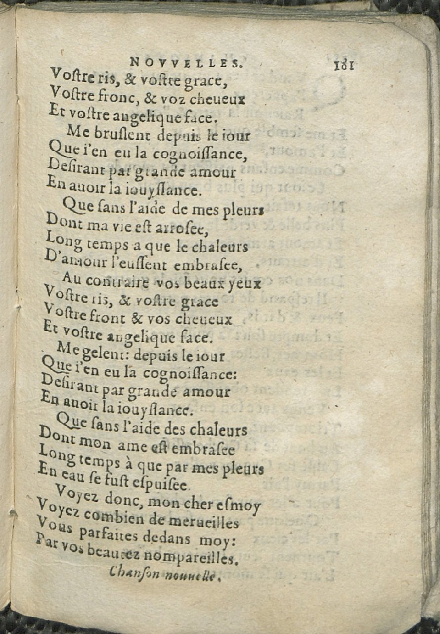 1575 - Pierre Brenouzet - Trésor de tous les recueils de chansons, tant amoureuses, rustiques, que musicales - Det KLG Copenhague