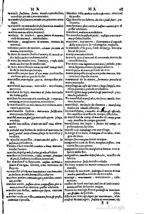 1617 - Samuel Crespin - Trésor des trois langues espagnole, française et italienne (3 parties) - Ohio