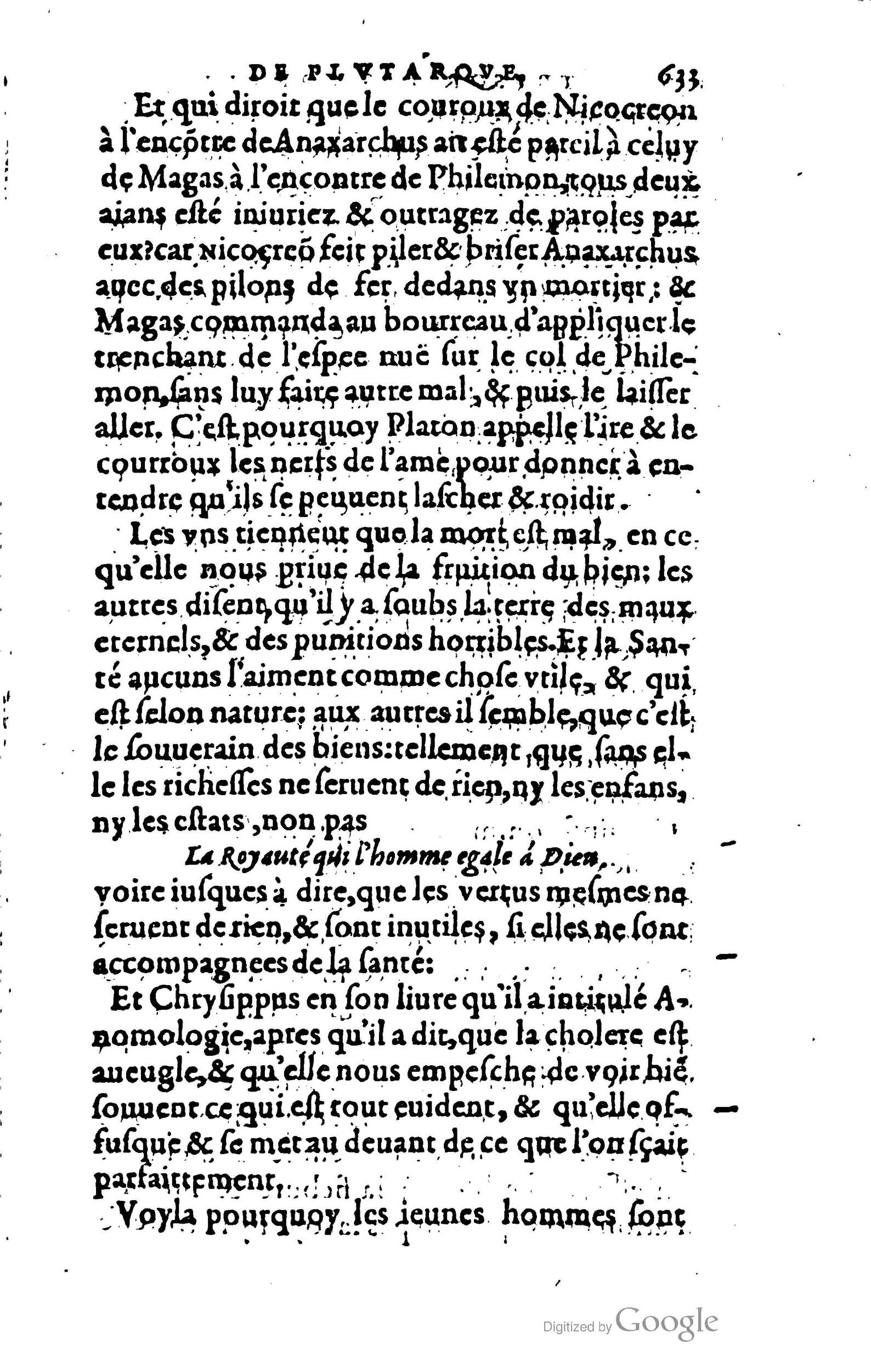 1578 - Jean Poupy - Trésor des morales de Plutarque - BSB Munich
