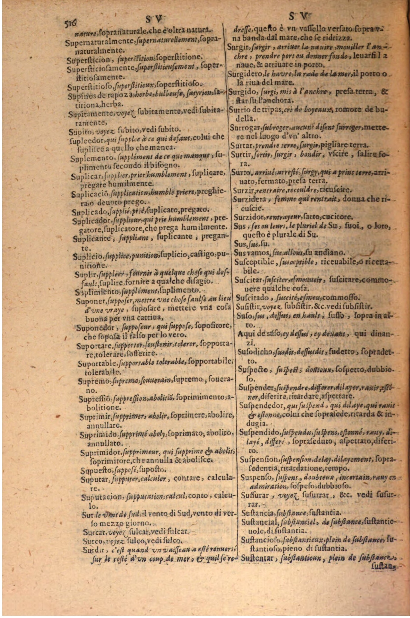 1606 - Samuel Crespin - Thresor des trois langues, francoise, italiene et espagnolle - BSB Munich