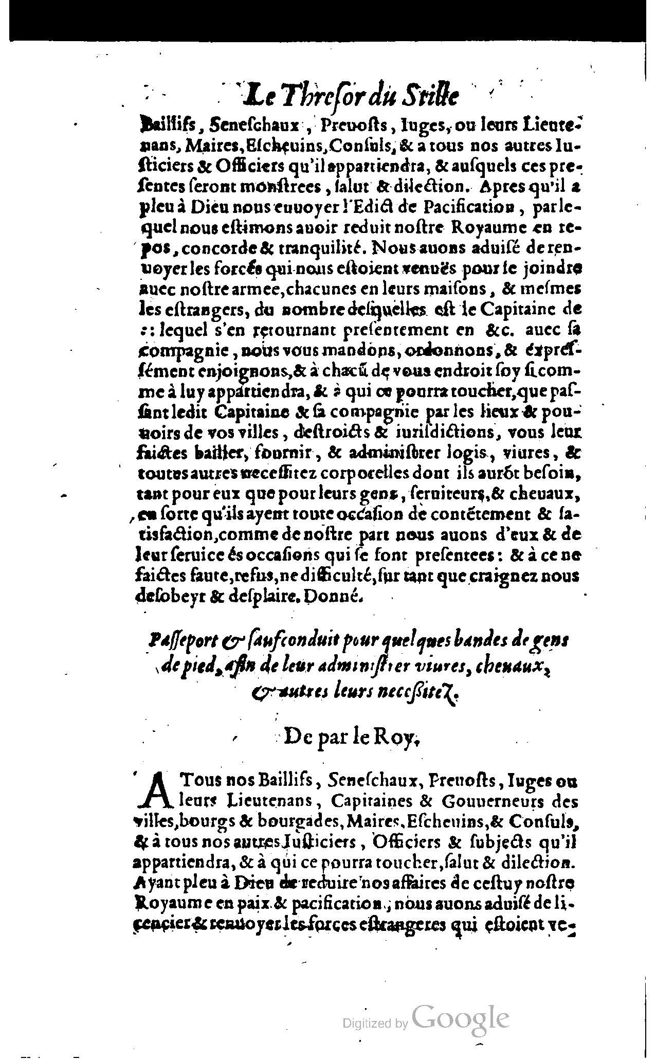 1614 - Jean Richer - Trésor du nouveau style et protocole de la chancellerie de France - BSB Munich