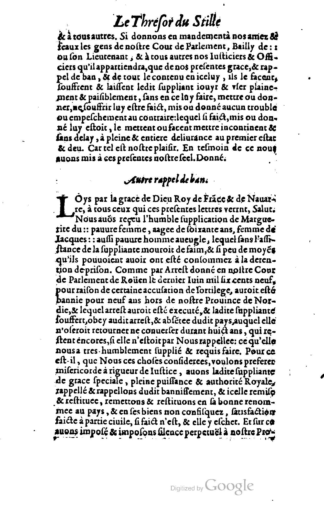1614 - Jean Richer - Trésor du nouveau style et protocole de la chancellerie de France - BSB Munich