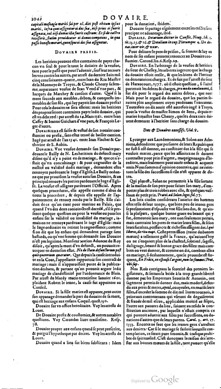 1629 - Veuve Nicolas Buon - Trésor du droit français (21754 T. 1) - BM Lyon