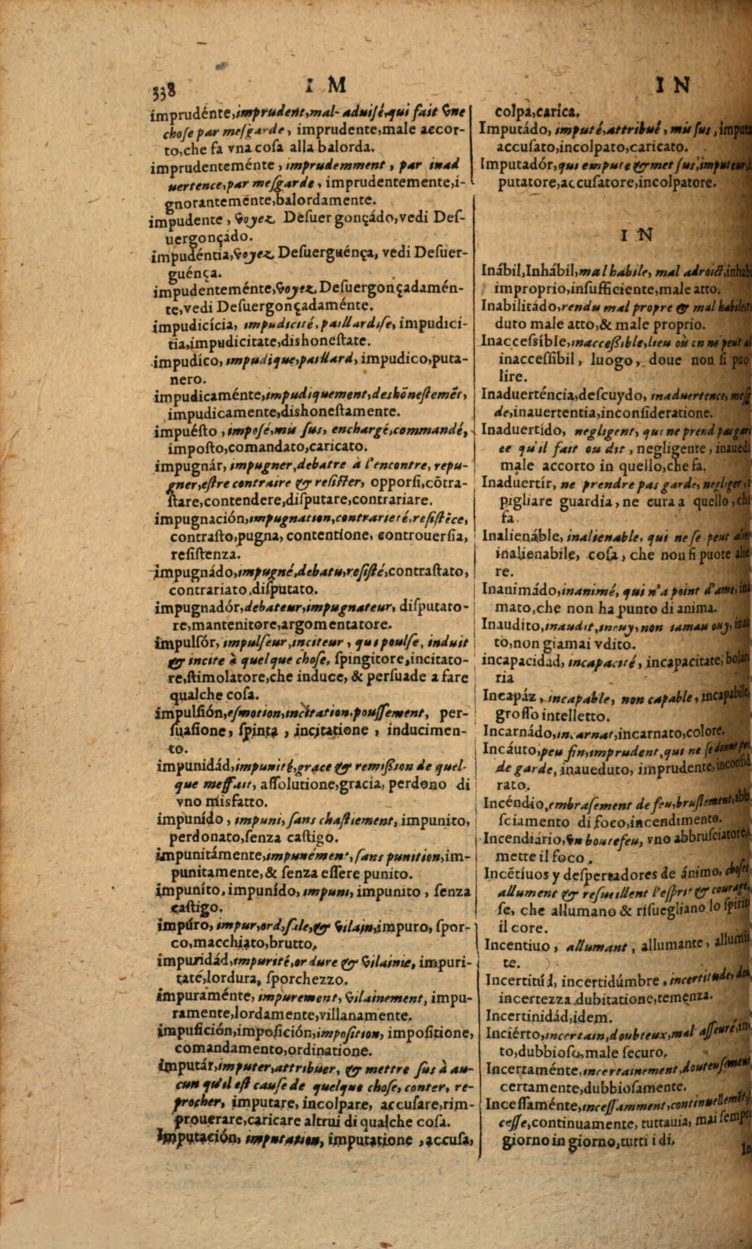 1617 - Samuel Crespin - Trésor des trois langues espagnole, française et italienne (Première partie) - Regensburg