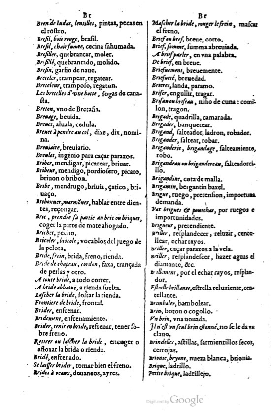 1621 - Adrian Tiffaine - Trésor des deux langues espagnole et française - BM Lyon