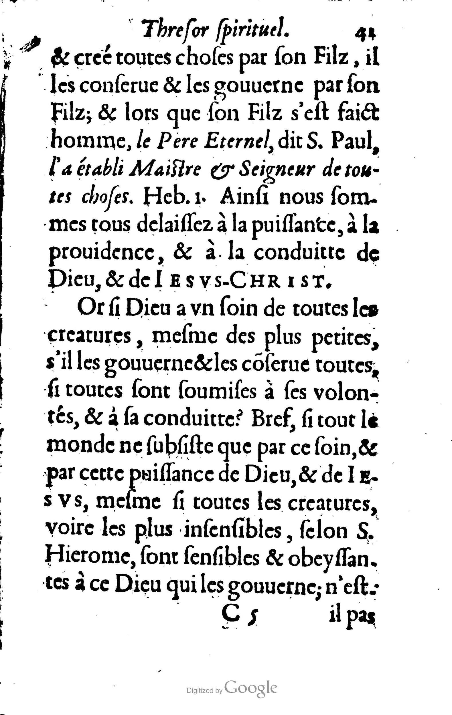 1633 - François Waudré - Trésor spirituel contenant les excellences du christianisme - BM Lyon