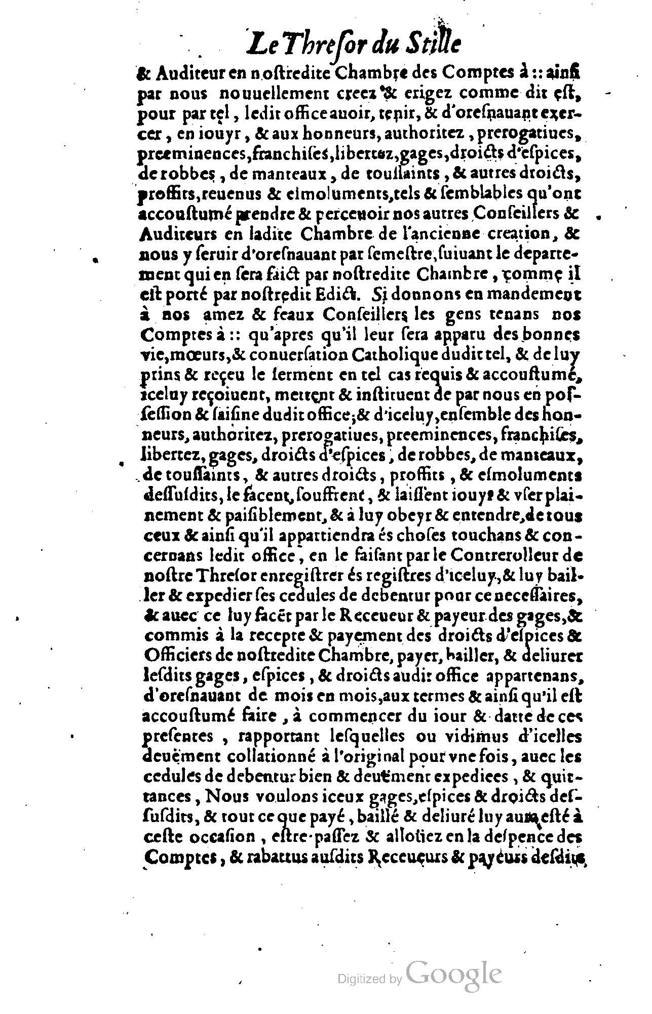 1614 - Jean Richer - Trésor du nouveau style et protocole de la chancellerie de France - BSB Munich