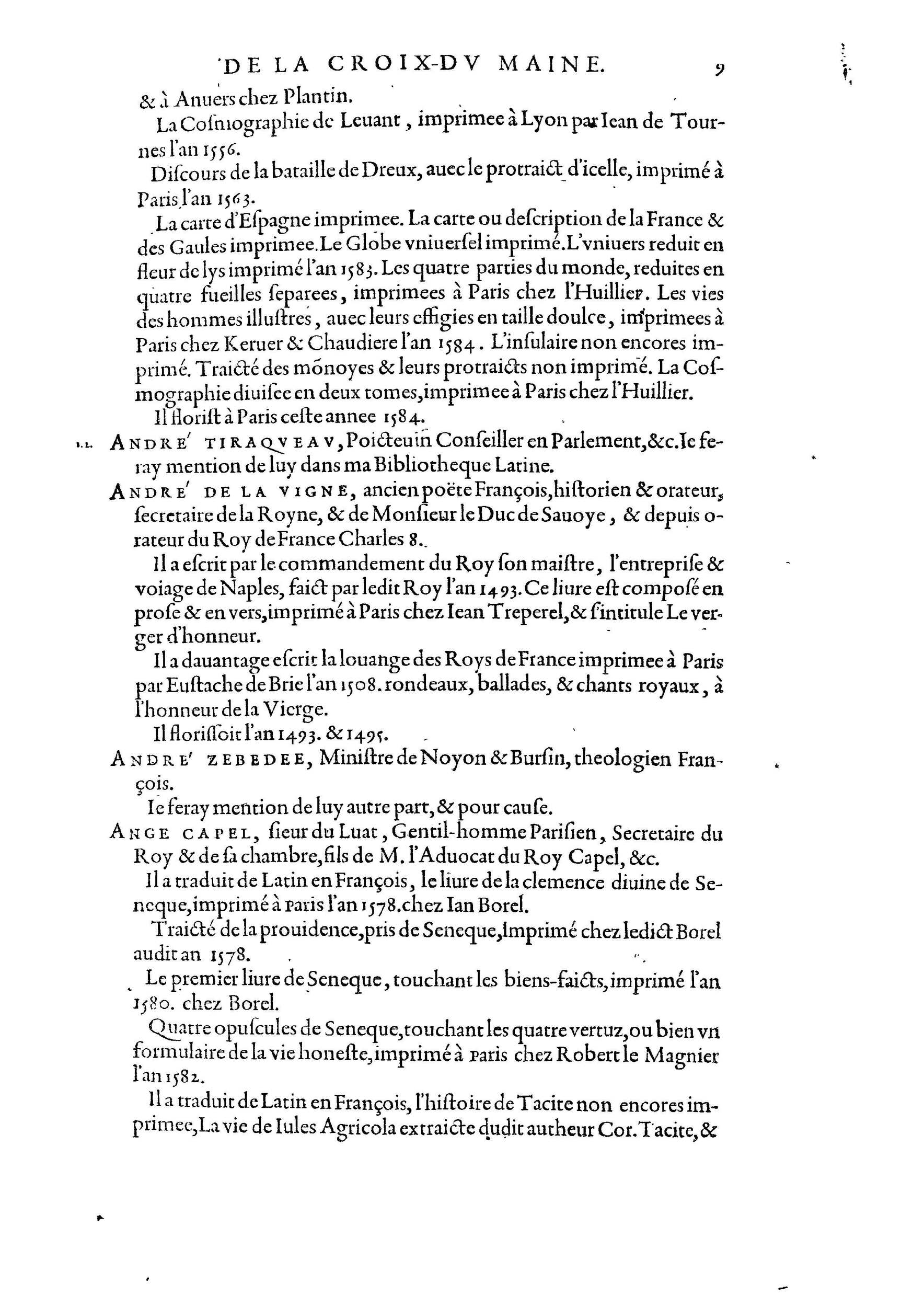 1584 - Abel L&#039;Angelier - Bibliothèques françaises - BnF