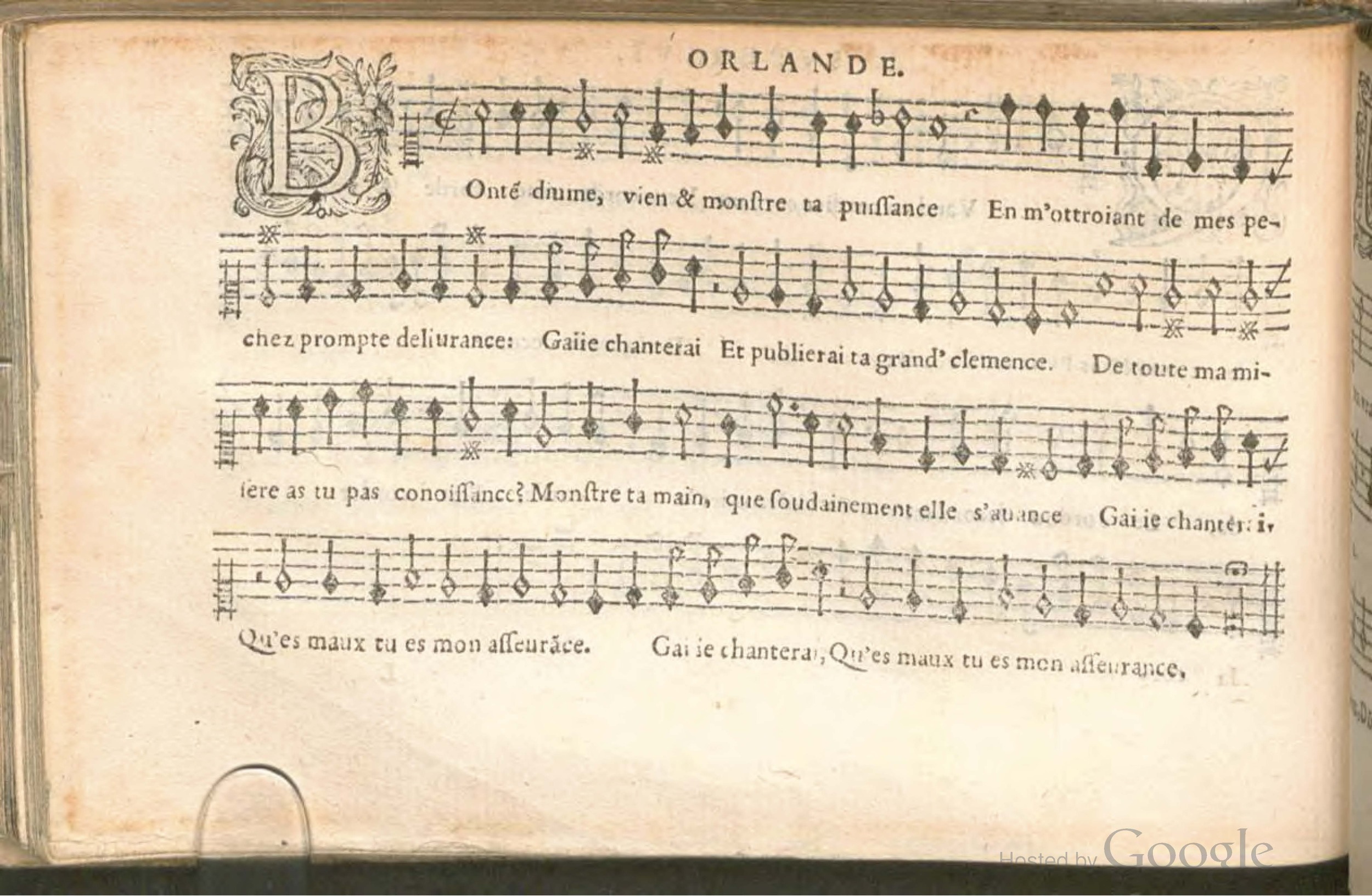 1576 - [Pierre de Saint-André] - Trésor de musique d’Orlande de Lassus Superius - BSB Munich