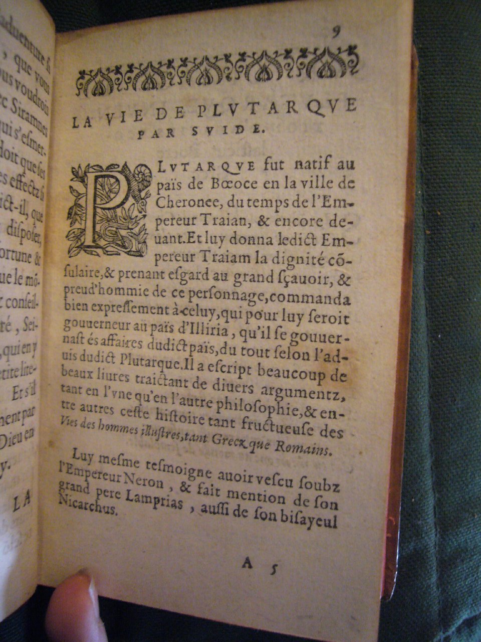 1597 - Claude Morillon et Benoît Rigaud  - Trésor des vies de Plutarque - BnF Arsenal