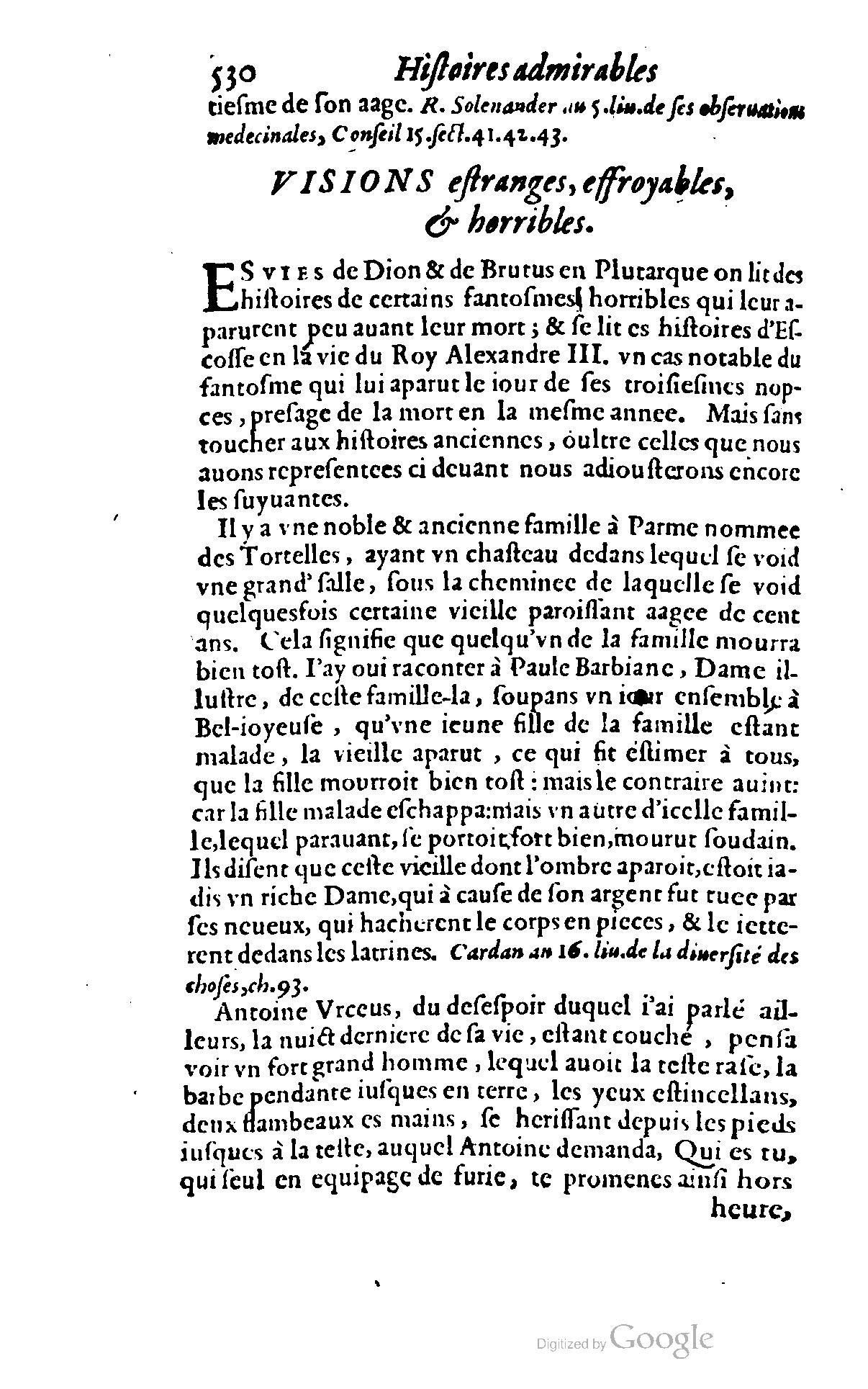 1620 - Samuel Crespin - Trésor d’histoires admirables et mémorables - BCU Lausanne