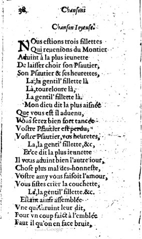 1623 - Jacques Cailloüé - Trésor ou recueil des chansons amoureuses - British Library