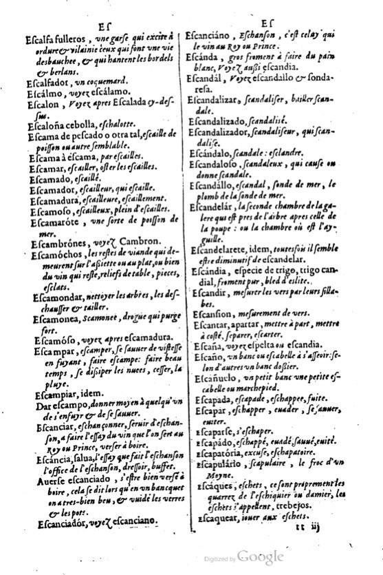 1621 - Adrian Tiffaine - Trésor des deux langues espagnole et française - BM Lyon