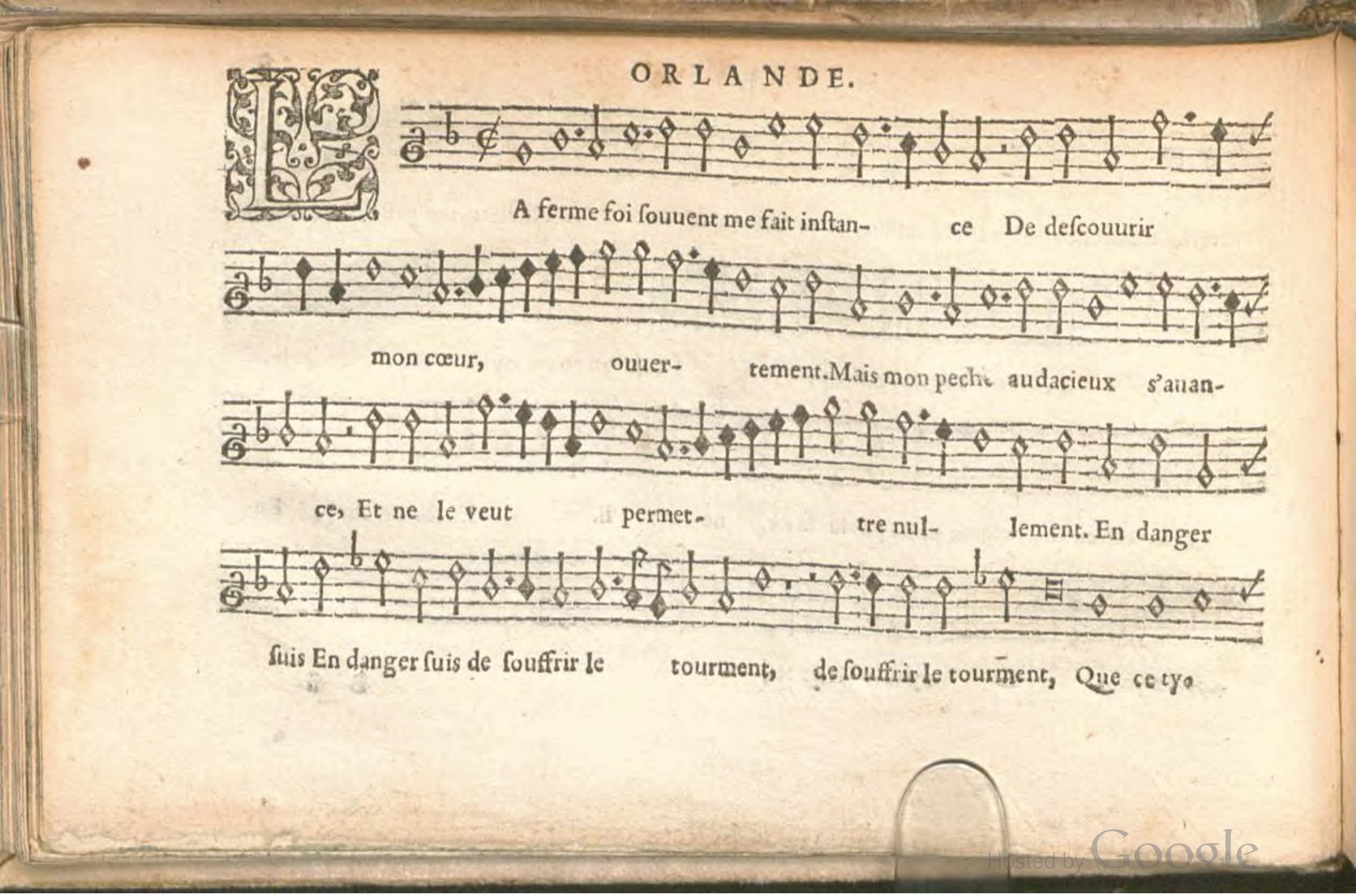 1576 - [Pierre de Saint-André] - Trésor de musique d’Orlande de Lassus Superius - BSB Munich